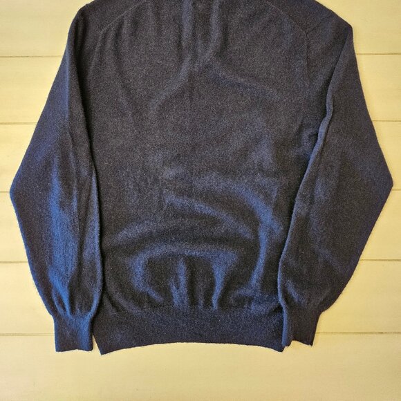 J.Crew Navy Cashmere Half-Zip Sweater - Size XL - Picture 6 of 7